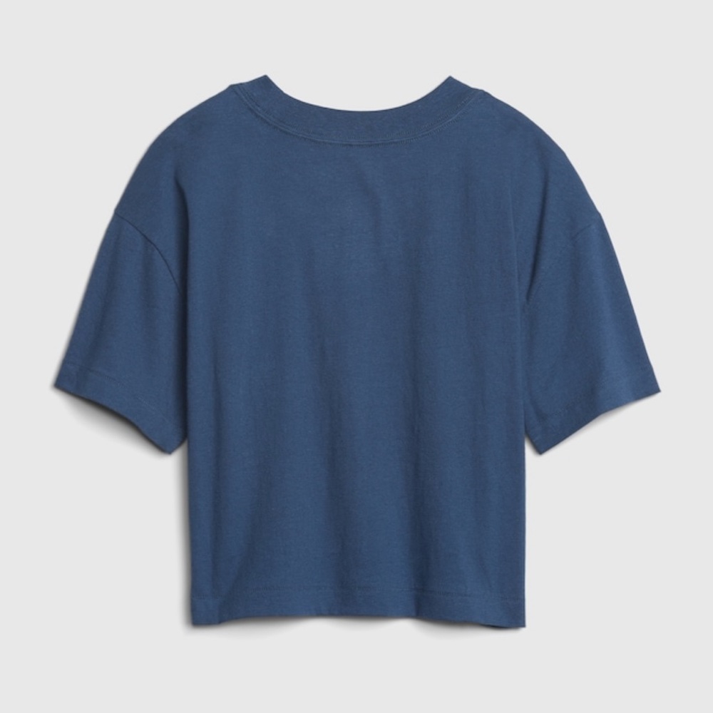 GAP Boxy‎ Graphic Cropped Friends Blue T-Shirt - Picture 2 of 4